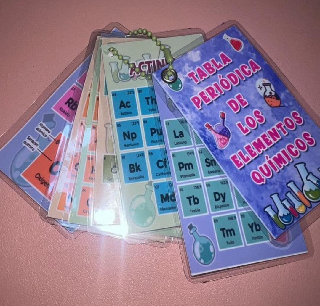 Llaveros tabla periódica